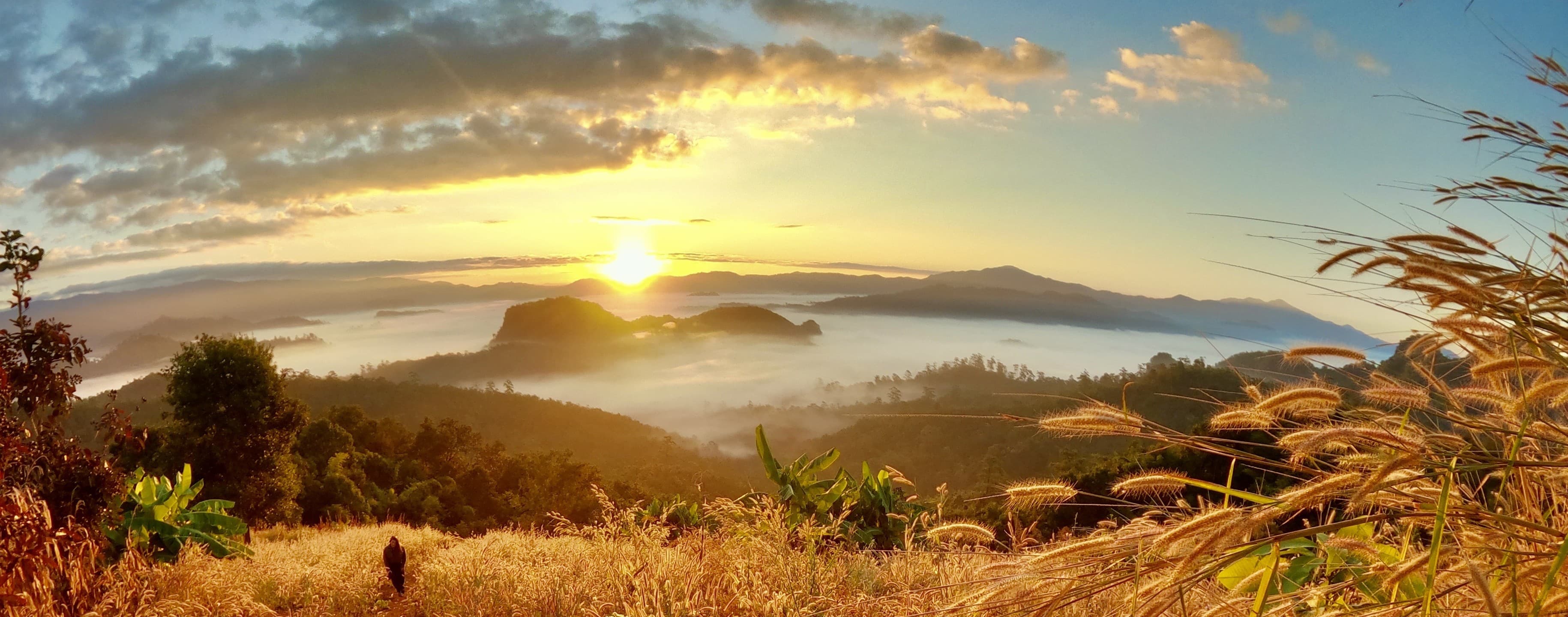 Mountains at sunset
